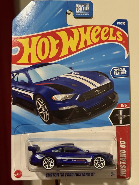 Hot Wheels Custom Ford Mustang Gt - Blue - Collector's Edition