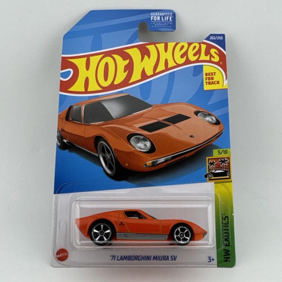 Hot Wheels 1971 Lamborghini Miura SV Hw Exotics ~ Orange Collector's Edition