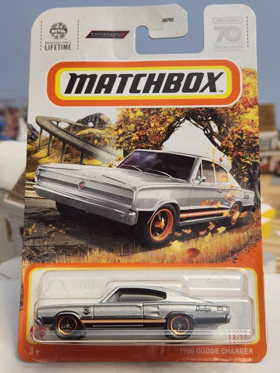 Matchbox 1966 Dodge Charger 70 Years - Metallic Silver - Collector's Edition