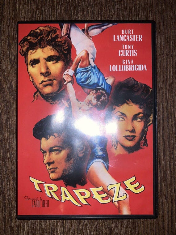 Trapeze (DVD, Vitnage Movie 1956) Burt Lancaster, Tony Curtis, Gina Lollobrigida