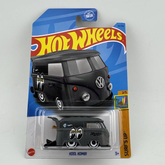 Hot Wheels Volkswagen Kool Kombi Mooneyes Hw Surf's Up Gray Collector's Edition