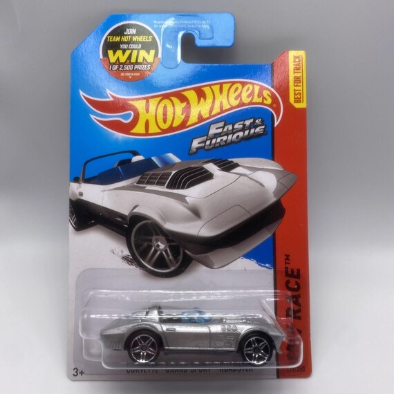 Hot Wheels Fast & Furious Corvette Grand Sport Roadster Hw Race Silver Collector's Edition