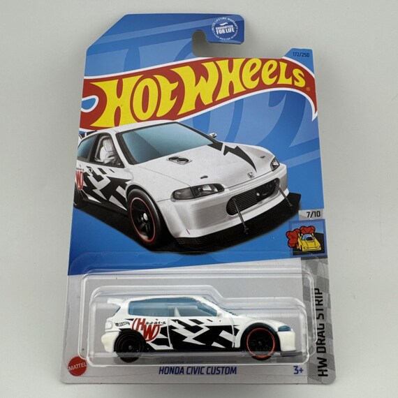 Hot Wheels Honda Civic Custom HW Drag Strip White Collector's Edition