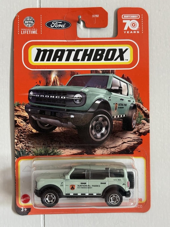 Matchbox Ford Bronco National Parks Ranger Vehicle 4x4 Teal Blue