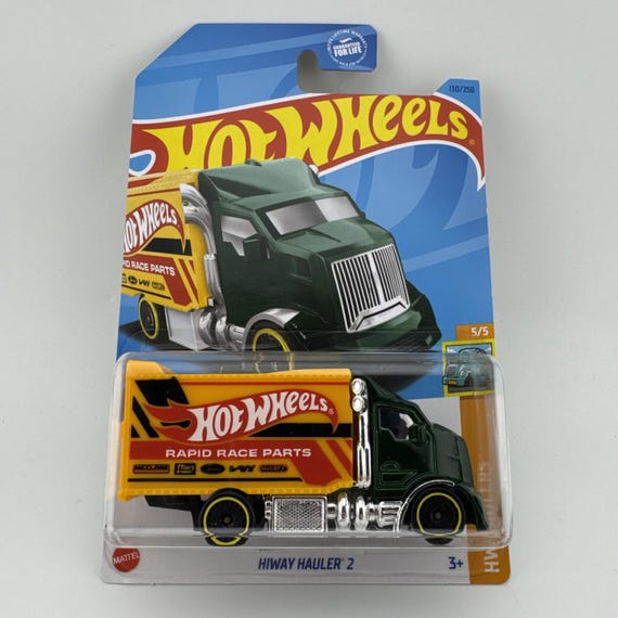 Hot Wheels Hiway Hauler 2 Truck Rapid Race Parts HW Haulers Green & Yellow Collector's Edition