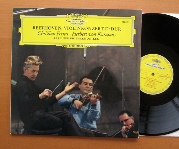 Beethoven Violin Concerto Ferras Karajan Berlin Philharmonic DG 139 021 Vinyl LP (12") s