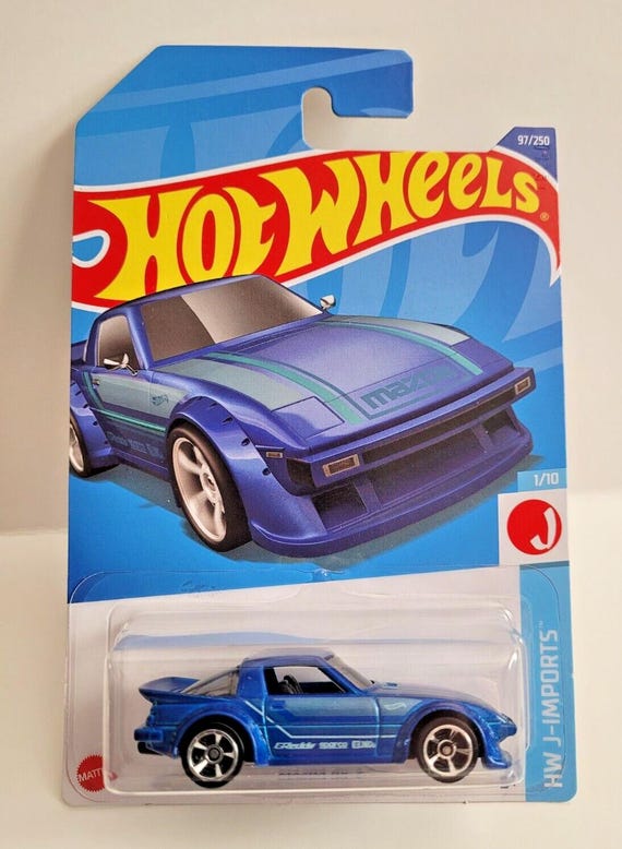 Hot Wheels Mazda RX-7 HW J-Imports Metalflake Blue
