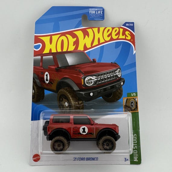 Hot Wheels Ford Bronco HW Mud Studs Off Road Red Collector's Edition