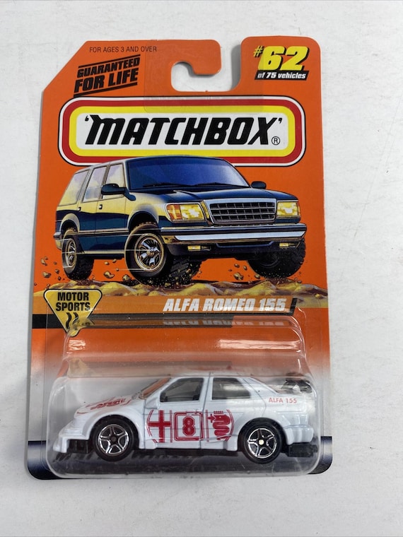 Matchbox 1997 Medical Alfa Romeo 155 Rally Car White Collector's Edition