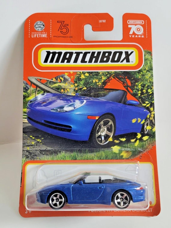 Matchbox Porsche 911 Carrera Cabriolet Metalflake Cobalt Blue