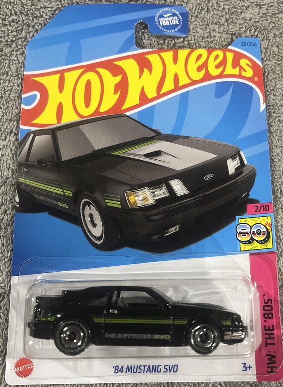 Hot Wheels 1984 Ford Mustang SVO Hw The '80s Black - Collector's Edition