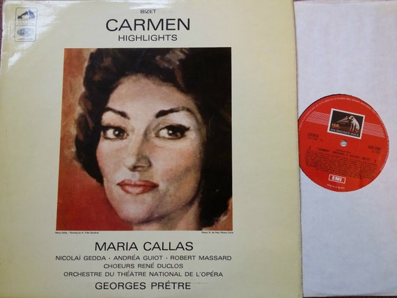 Bizet "Carmen" - Maria Callas, Nicolai Gedda, Georges Prêtre ASD 2282 LP (12") s