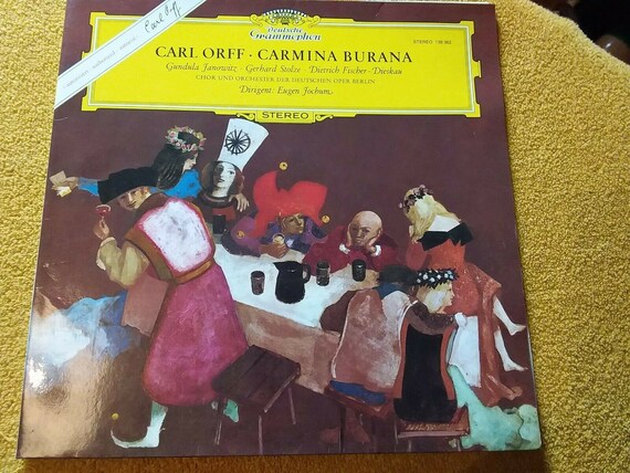 Carl Orff: Carmina Burana Janowitz Dieskau Stolze Jochum Gatefold DG 139 362 Vinyl LP (12") Perfect Birthday Gift