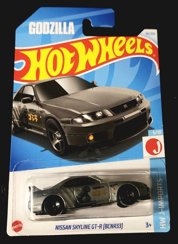 Hot Wheels Godzilla Nissan Skyline GT-R R33 HW J-Imports Grey - Collector's Edition