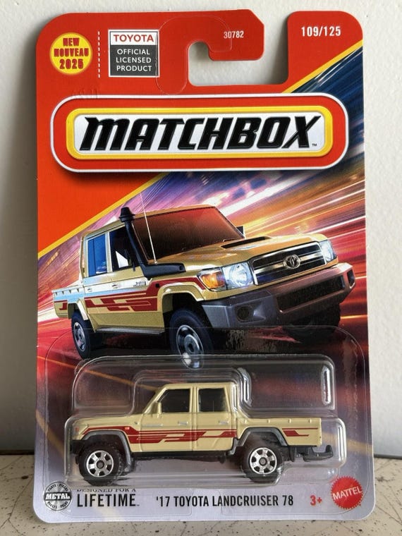 Matchbox Toyota Landcruiser 78 Pickup Truck 4x4 SUV - Beige - Collector's Edition