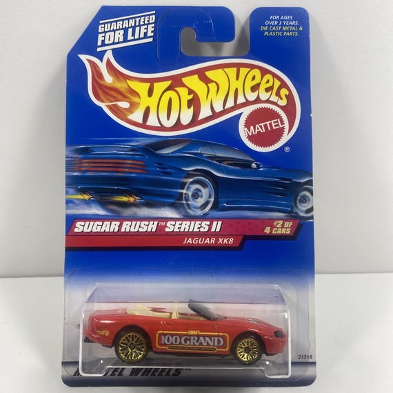 Hot Wheels 1999 Jaguar XK8 Sugar Rush II 100 Grand Red Collector's Edition