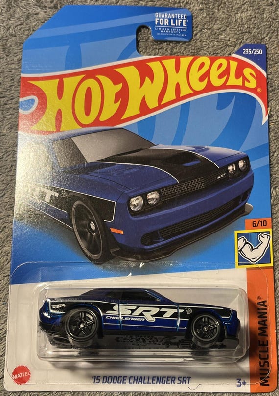 Hot Wheels Dodge Challenger SRT Hw Muscle Mania Blue with Black Stripes