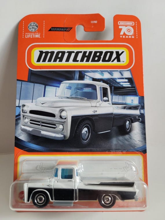 Matchbox Dodge Sweptside Pickup Black/white