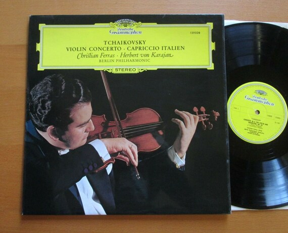 Tchaikovsky Violin Concerto Capriccio Italien Ferras Karajan DG 139 028 Vinyl LP (12") Perfect Birthday Gift