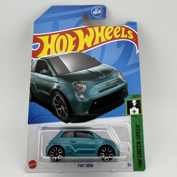 Hot Wheels Fiat 500e HW Green Speed Teal Blue Italian Model Collector's Edition