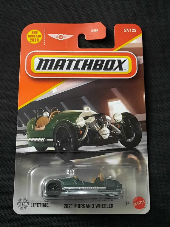 Matchbox Morgan 3 Wheeler British Classic Car - Green - Collector's Edition