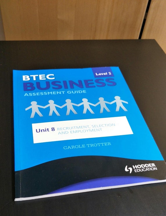 BTEC First Business Level 2 Assessment Guide: Unit 8 Recruitment Selection and Employment by Carole Trotter Paperback Christmas Gift