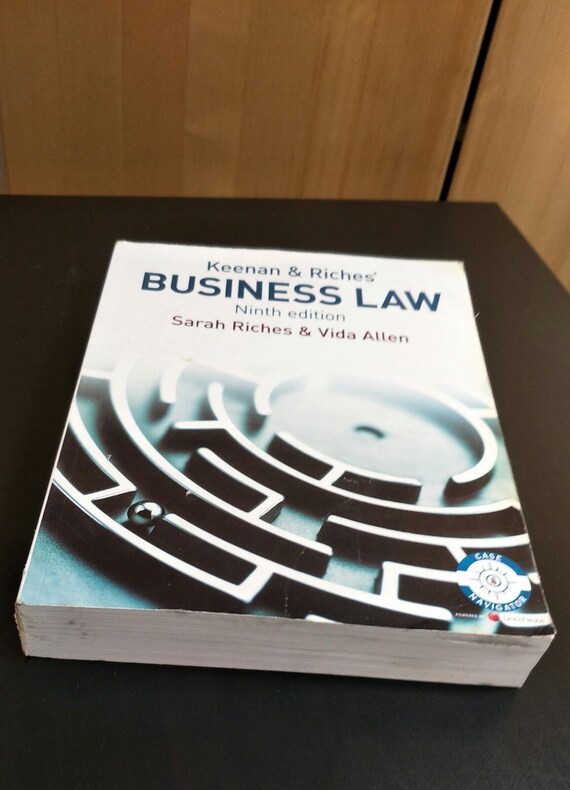 Keenan and Riches' Business Law by Vida Allen Paperback 9th Edition Christmas Gift Published by Pearson Education Limited