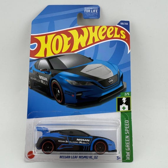 Hot Wheels Nissan Leaf Nismo RC_02 Hw Green Speed Intelligent Mobility Blue Collector's Edition