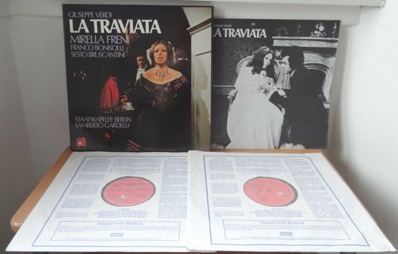 Verdi : La Traviata 2-LP Box Set Freni, Bonisolli, Gardelli BAC 3101-2 Vinyl LP (12") Father's Day Gift Ideas
