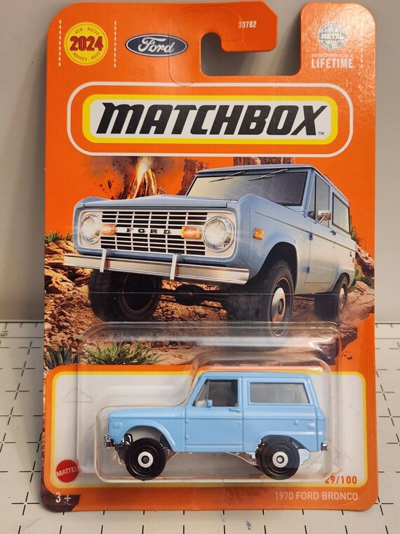Matchbox 1970 Ford Bronco Off Road SUV 4x4 - Light Blue - Collector's Edition