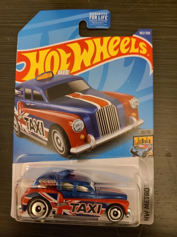 Hot Wheels Cockney Taxi Cab II London HW Metro Series Red-Blue Collector's Edition