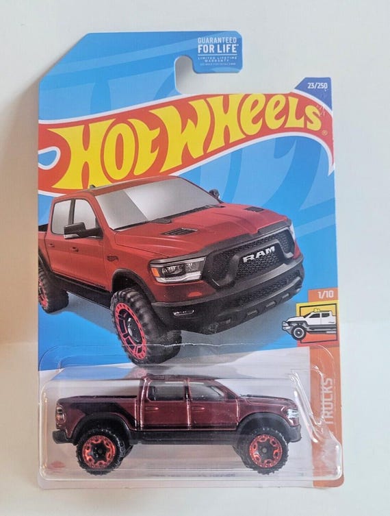 Hot Wheels Dodge Ram 1500 Rebel Hot Trucks Metalflake Red