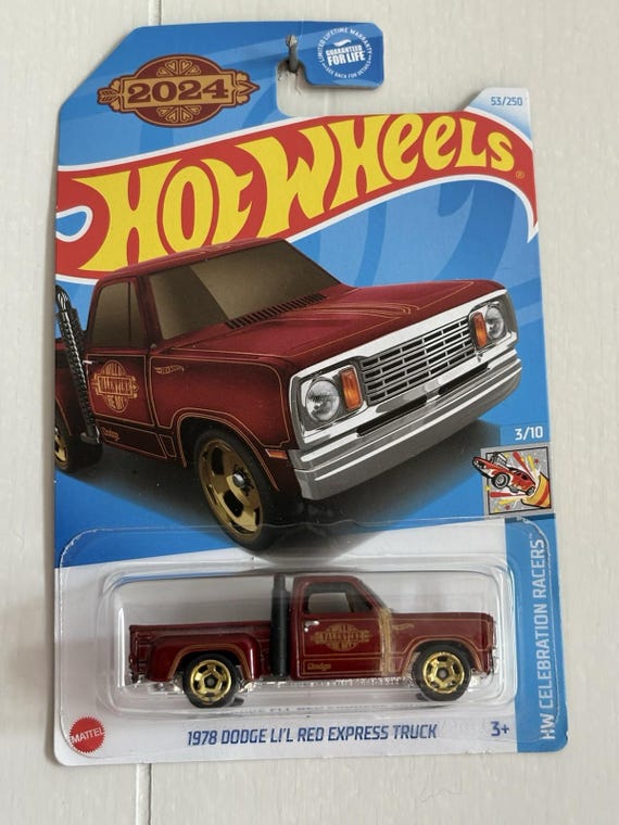 Hot Wheels 1978 Dodge Li'l Red Express Truck HW Celebration Racers - Burgundy - Collector's Edition