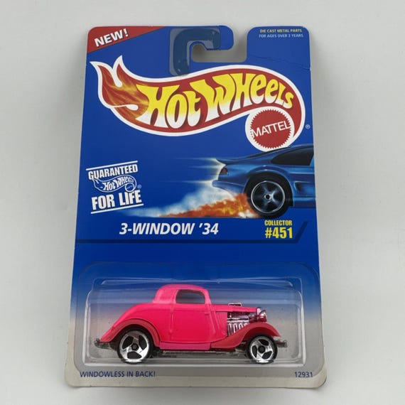 Hot Wheels 1934 Ford 3-Window Coupe Pink Rare Model Collector's Edition