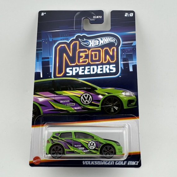 Hot Wheels Volkswagen Golf MK7 Neon Speeders Series Green Collector's Edition
