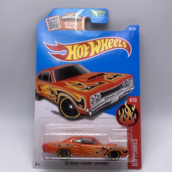 Hot Wheels 1969 Dodge Coronet Super Bee HW Flames Orange Collector's Edition