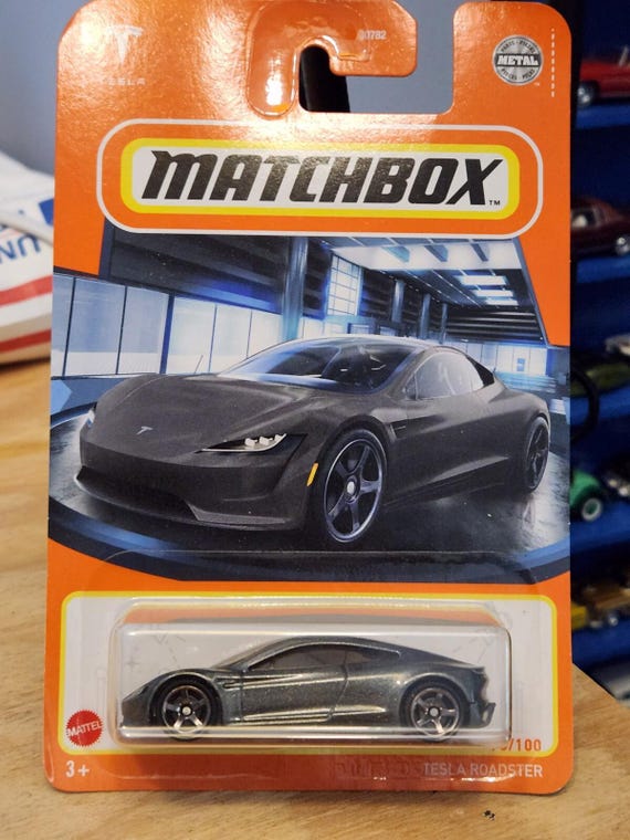 Matchbox Tesla Roadster Midnight Silver Diecast car Collectible Collector's Edition