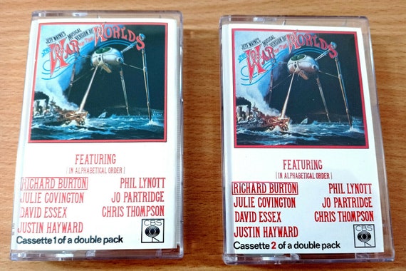 H. G. Wells Jeff Wayne War of the Worlds Phil Lynott Vintage CBS 1978 Audio Cassette Tape s