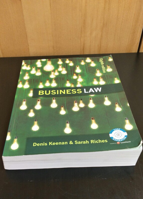 Business Law by Riches Sarah Paperback Christmas Gift Pearson Education