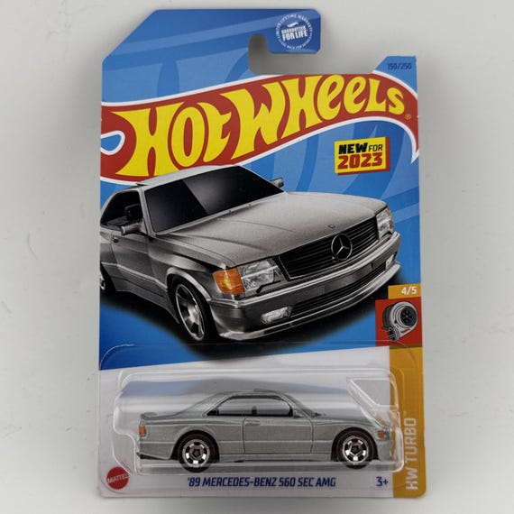 Hot Wheels 1989 Mercedes-Benz 560 SEC AMG Silver HW Turbo Collector's Edition
