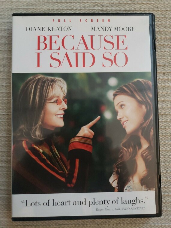 Because I Said So - Comedy - Mandy Moore, Diane Keaton, Region 1 USA DVD Christmas Gift Ideas
