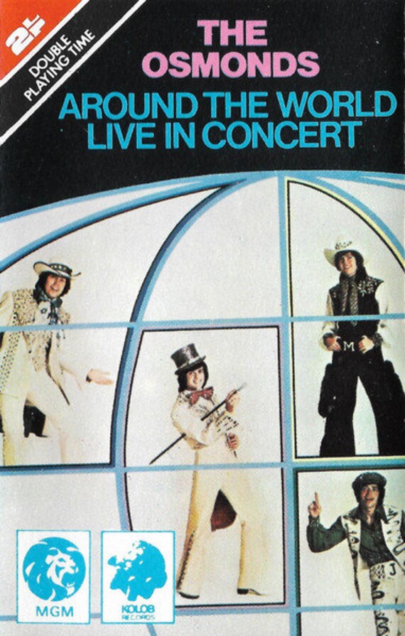 The Osmonds – Around The World (Live In Concert) Vinage Pop Rock 1975 Audio Cassette Tape s