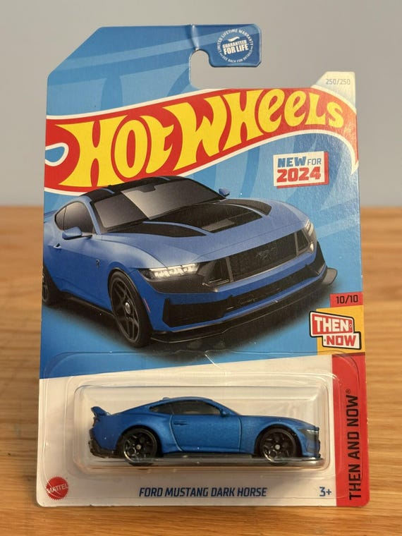 Hot Wheels Ford Mustang Dark Horse Hw Then And Now - Blue - Collector's Edition