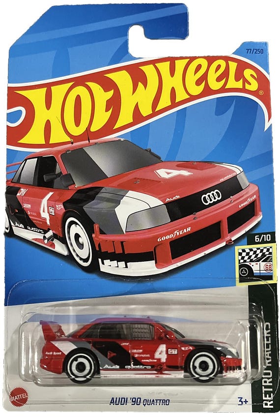 Hot Wheels Audi 90 Quattro Hw Retro Racers Red - Collector's Edition