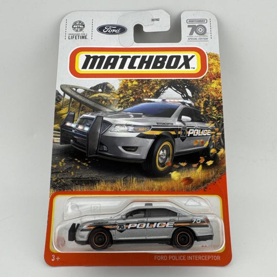 Matchbox Ford Police Interceptor Emergency Car Grey Collector's Edition