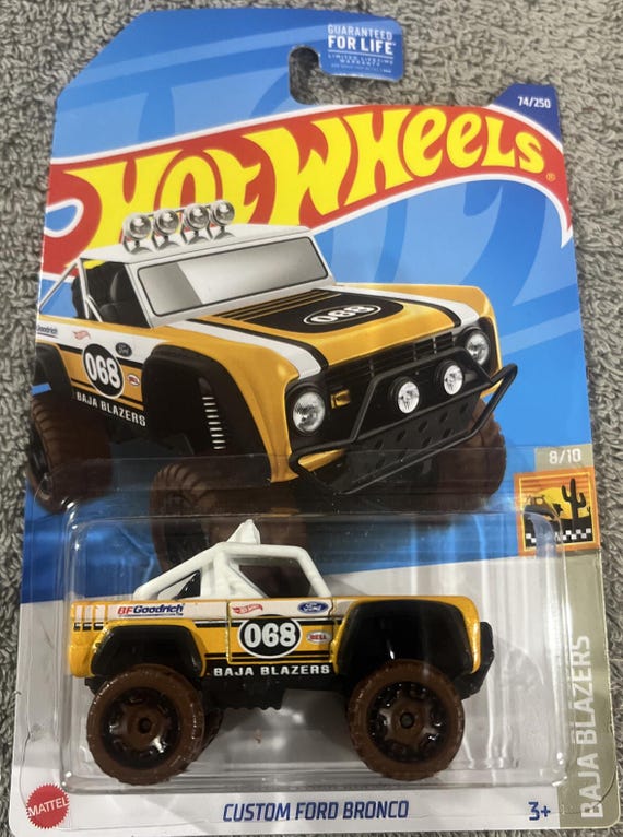Hot Wheels Custom Ford Bronco Hw Baja Blazers Yellow - Collector's Edition
