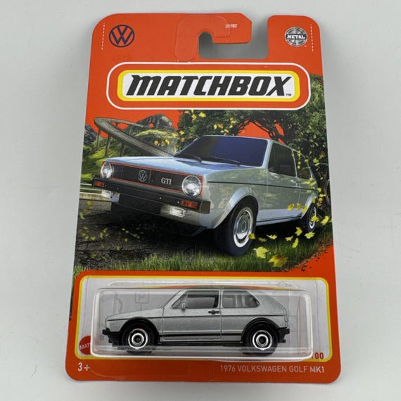 Matchbox 1976 Volkswagen Golf MK1 DIAMOND Silver| w/ SKATEBOARDS | Collector's Edition