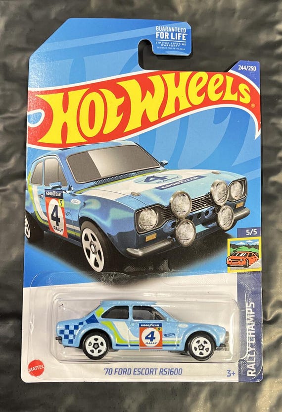 Hot Wheels RALLY CHAMPS 1970 Ford Escort RS1600 Sky Blue Collector's Edition