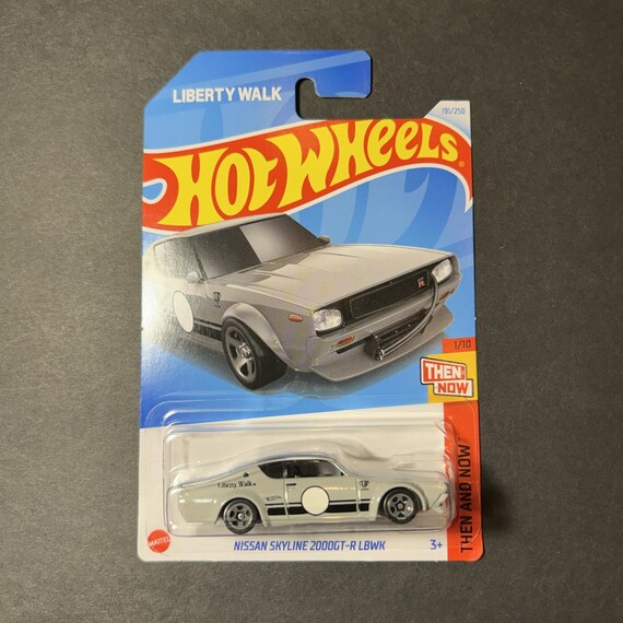Hot Wheels Nissan Skyline 2000GT-R LBWK Hw Then and Now Satin Light Grey Collector's Edition