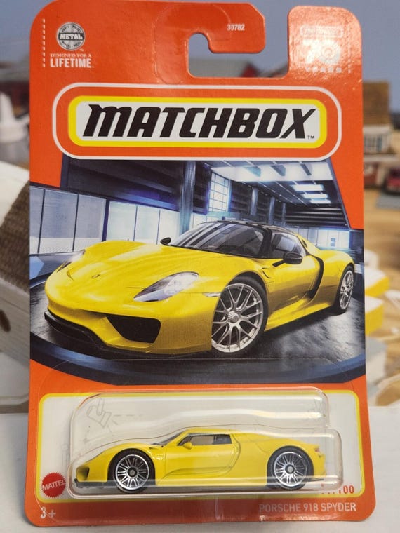 Matchbox Porsche 918 Spyder 70 Years - Yellow - Collector's Edition